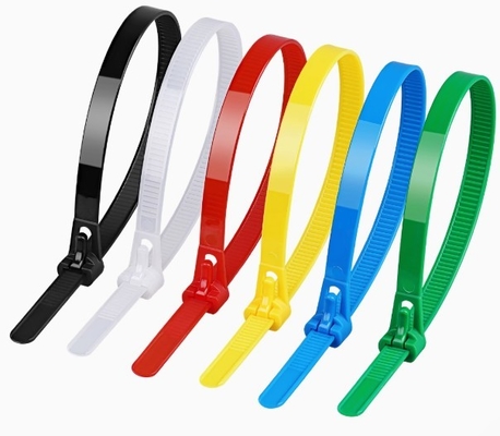 2.5*200 PA66 색상 조절 자물쇠 나일론 케이블 Zip Ties 200mm 산업용 내구성